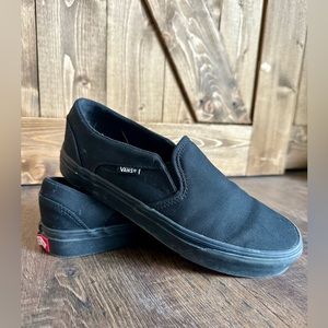 Black Vans, size 8